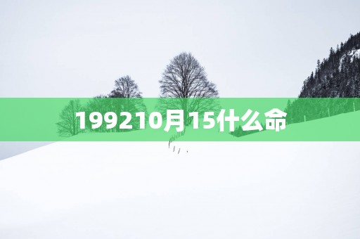 199210月15什么命