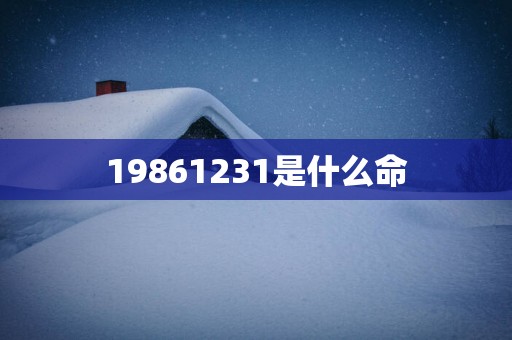 19861231是什么命