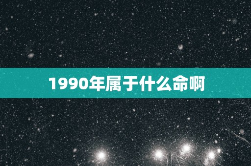 1990年属于什么命啊