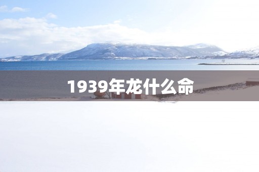 1939年龙什么命