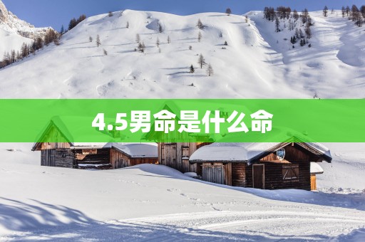 4.5男命是什么命