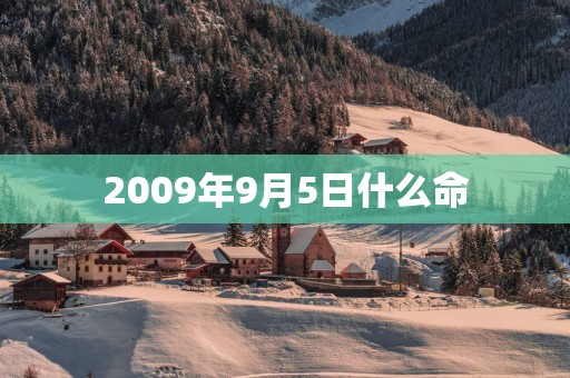 2009年9月5日什么命