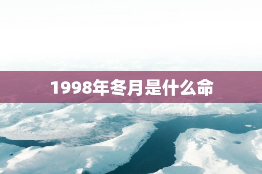 1998年冬月是什么命