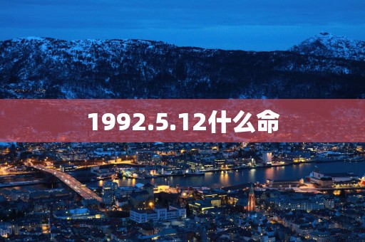 1992.5.12什么命