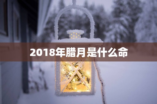 2018年腊月是什么命