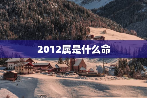 2012属是什么命