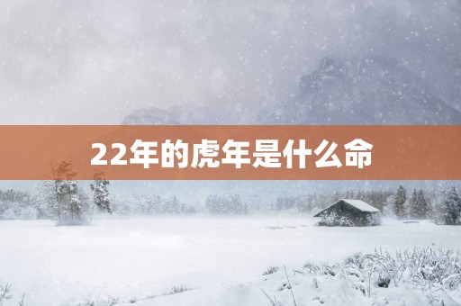 22年的蛇年是什么命