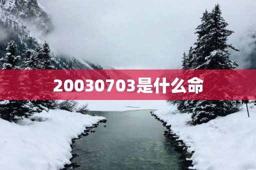20030703是什么命