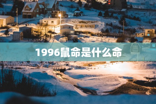 1996鼠命是什么命