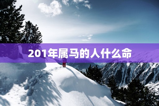 201年属马的人什么命
