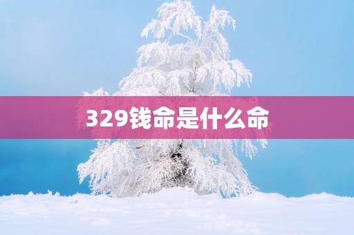 329钱命是什么命