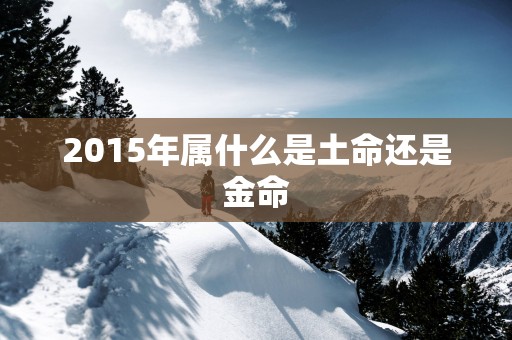2015年属什么是土命还是金命