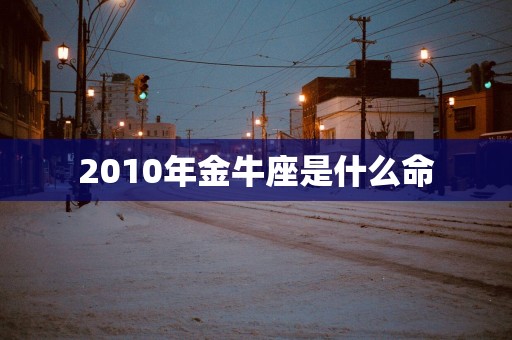 2010年金牛座是什么命