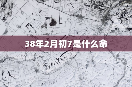 38年2月初7是什么命