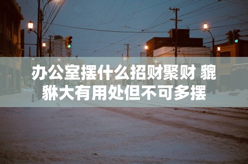 办公室摆什么招财聚财 貔貅大有用处但不可多摆