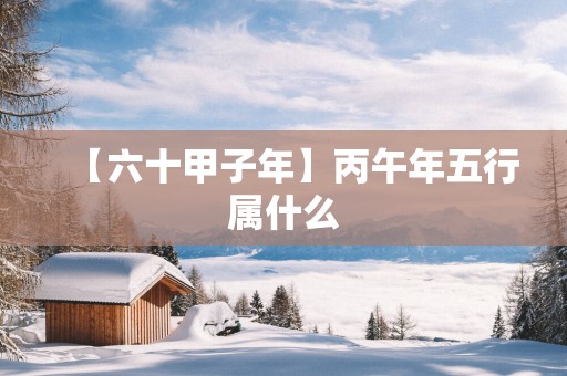 【六十甲子年】丙午年五行属什么