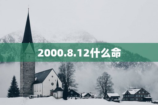 2000.8.12什么命