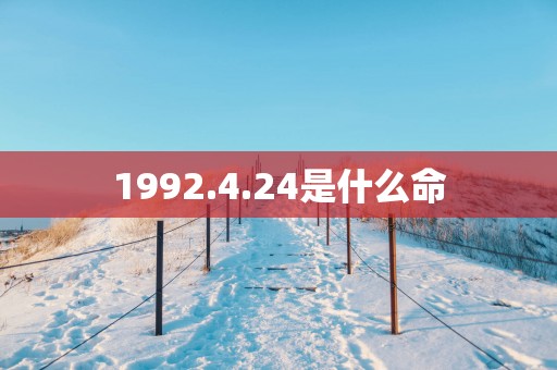 1992.4.24是什么命