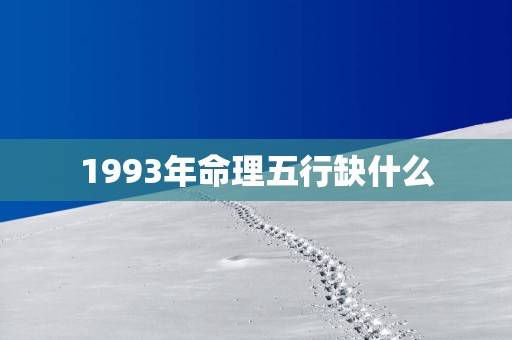 1993年命理五行缺什么