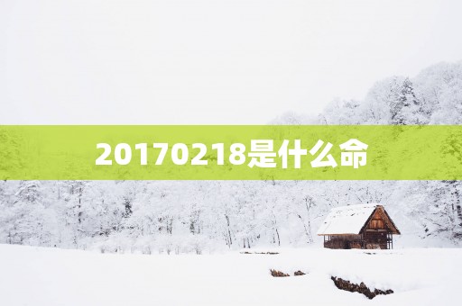 20170218是什么命