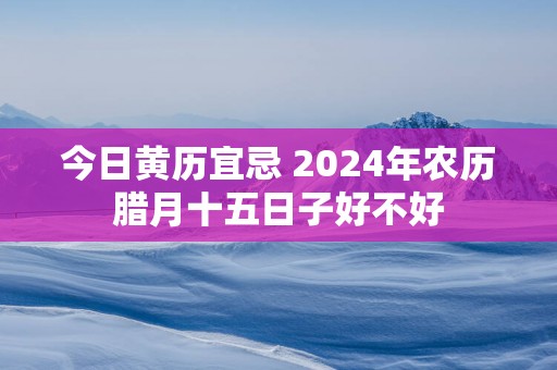 今日黄历宜忌 2025年农历腊月十五日子好不好