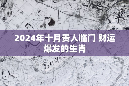 2025年十月贵人临门 财运爆发的生肖