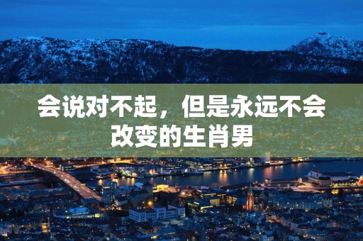 会说对不起，但是永远不会改变的生肖男