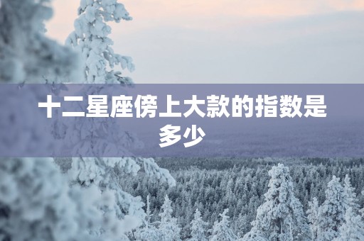 十二星座傍上大款的指数是多少