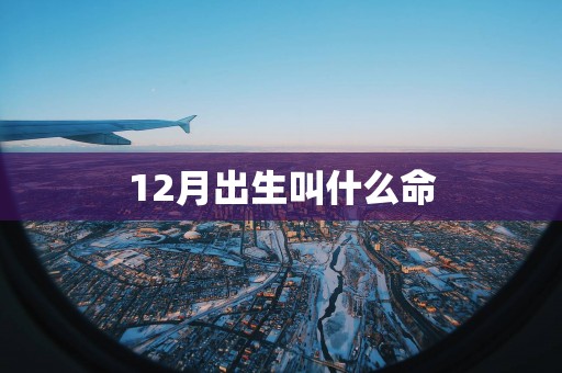 12月出生叫什么命