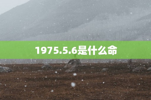 1975.5.6是什么命