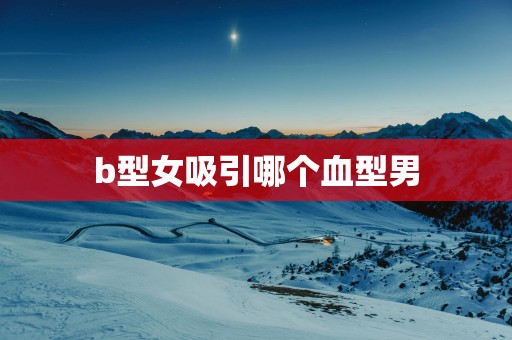b型女吸引哪个血型男