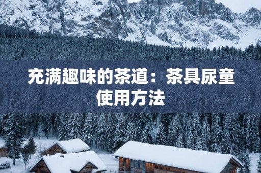 充满趣味的茶道：茶具尿童使用方法