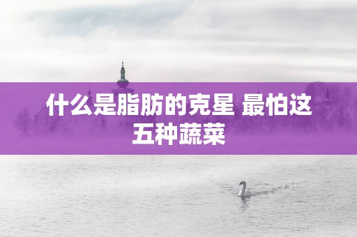 什么是脂肪的克星 最怕这五种蔬菜