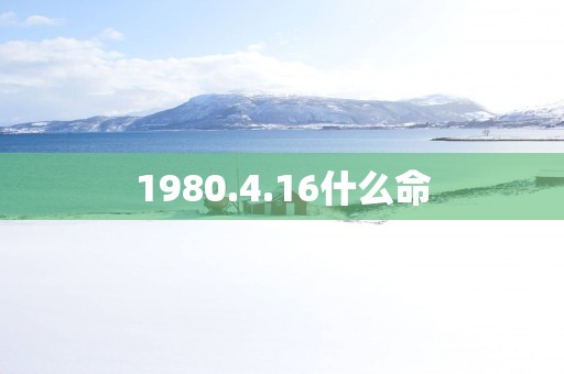 1980.4.16什么命
