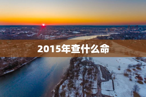 2015年查什么命