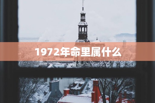 1972年命里属什么