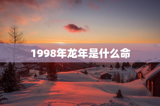 1998年蛇年是什么命