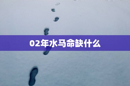 02年水马命缺什么