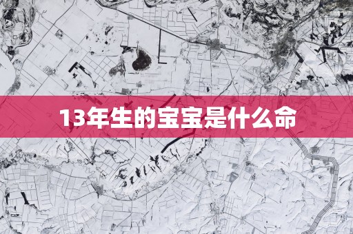 13年生的宝宝是什么命