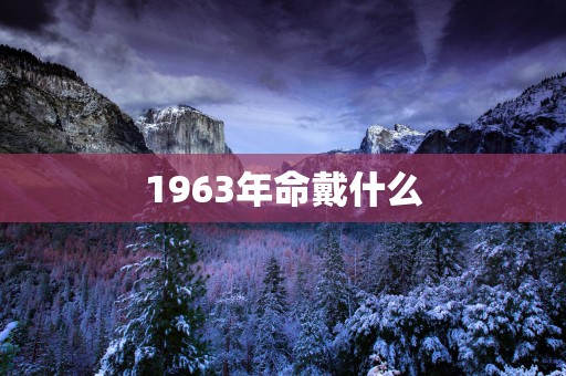 1963年命戴什么
