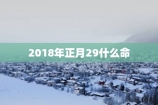 2018年正月29什么命