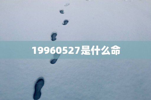 19960527是什么命