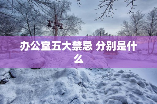 办公室五大禁忌 分别是什么