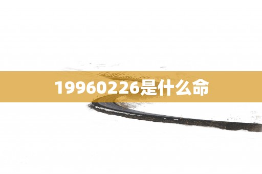 19960226是什么命