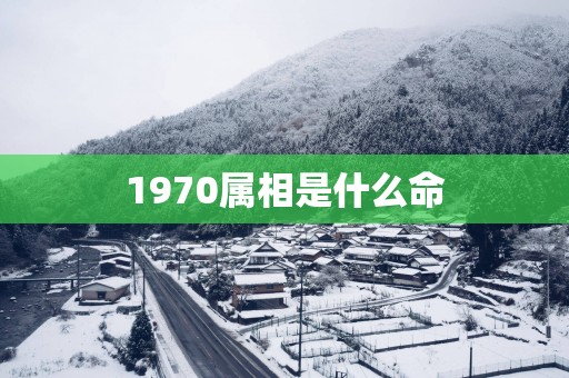 1970属相是什么命