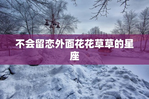 不会留恋外面花花草草的星座