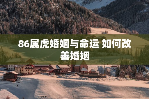 86属虎婚姻与命运 如何改善婚姻