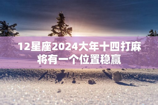 12星座2025大年十四打麻将有一个位置稳赢