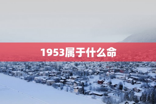 1953属于什么命