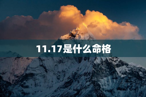 11.17是什么命格